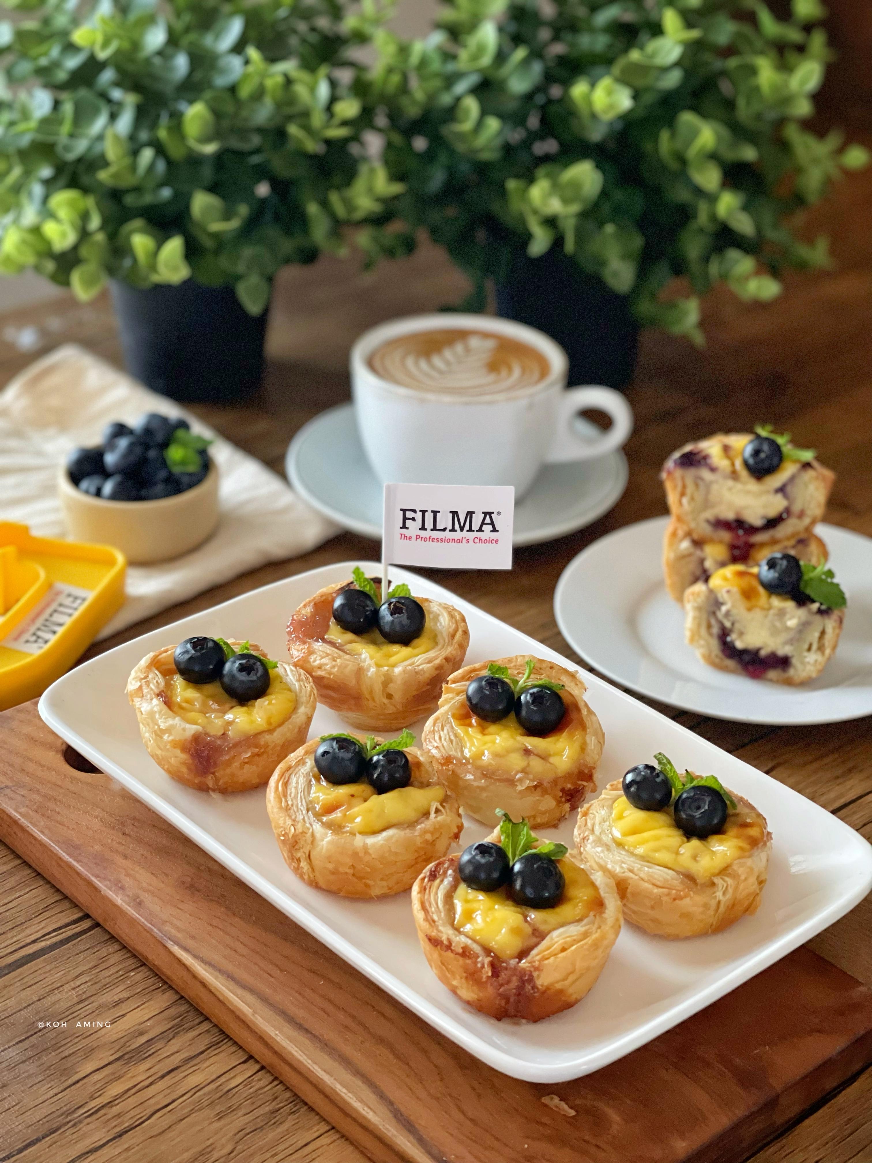 Blueberry Cheese Egg Tarts