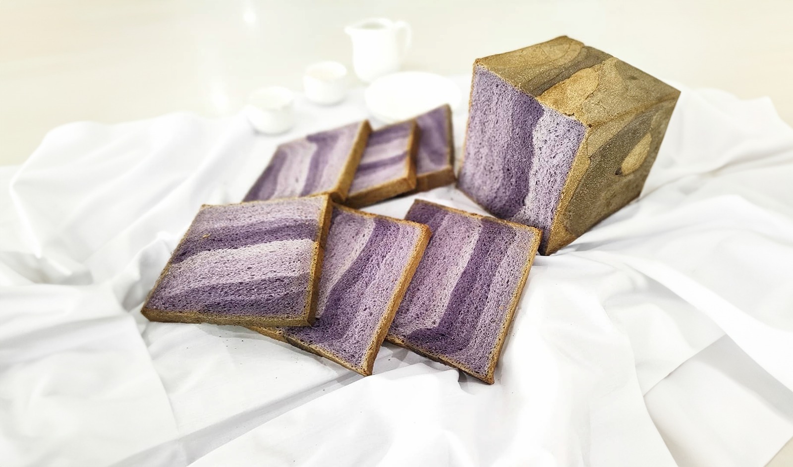 Ombre Taro Sweet Bread